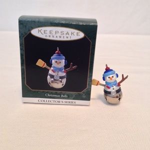 1997 VTG Hallmark Keepsake Ornament Snowman Bell Ornament Christmas Bells Series